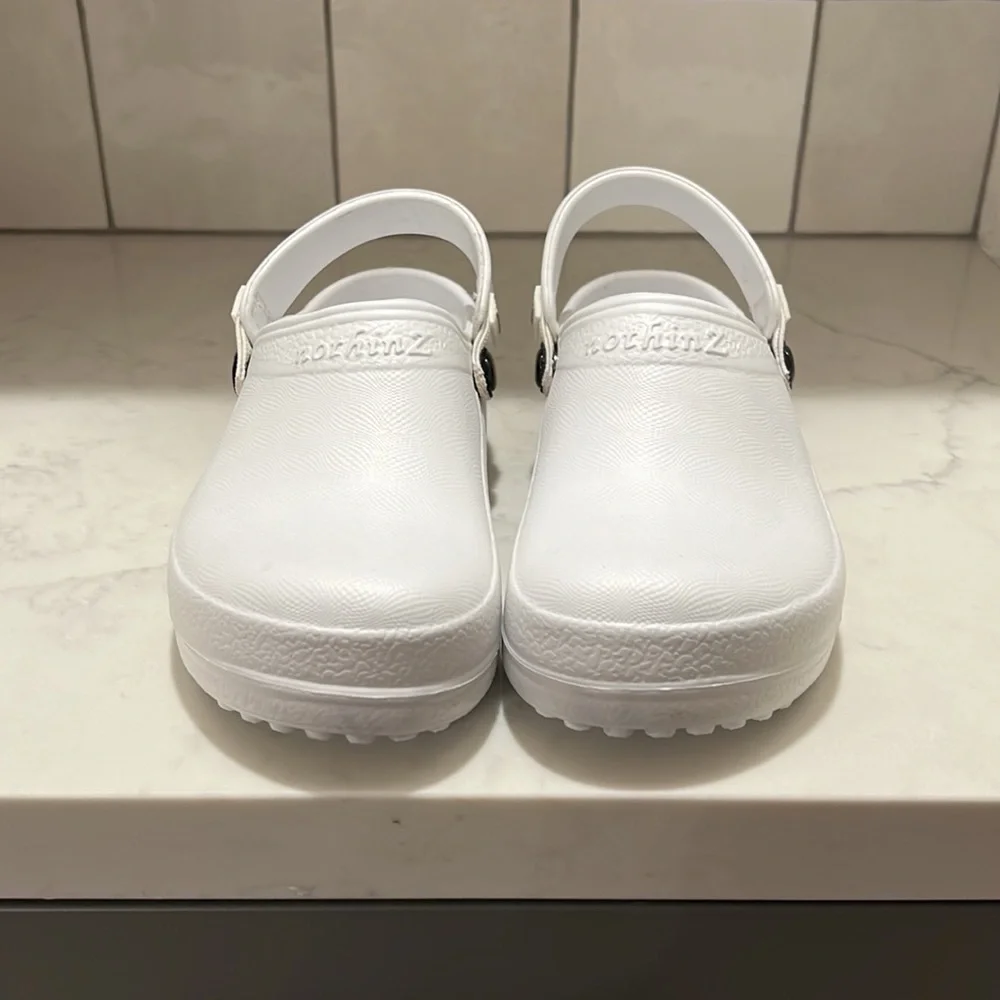 NWOT{nothinZ}Sz L8, JR 6 white Clog - Picture 3 of 8